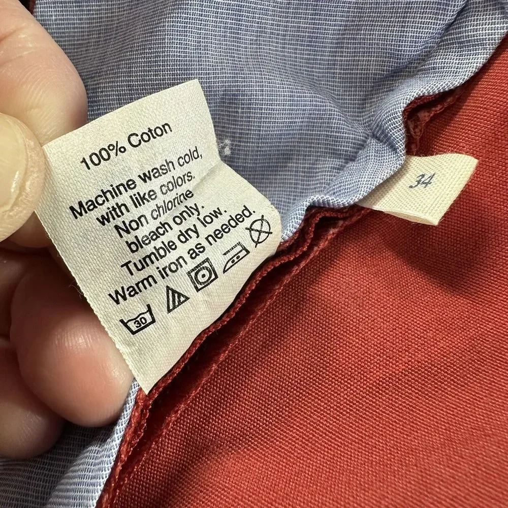 J.Crew Factory Rivington Shorts‎ Mens 34 Red Chino 11
